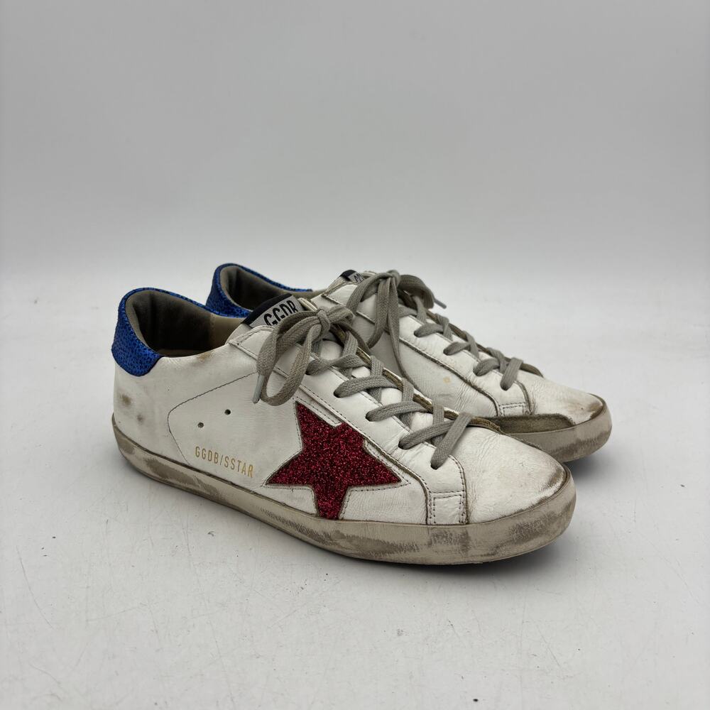 Golden Goose Superstar GGDB Glitter Star Skate Sneakers Women's 37 US 7